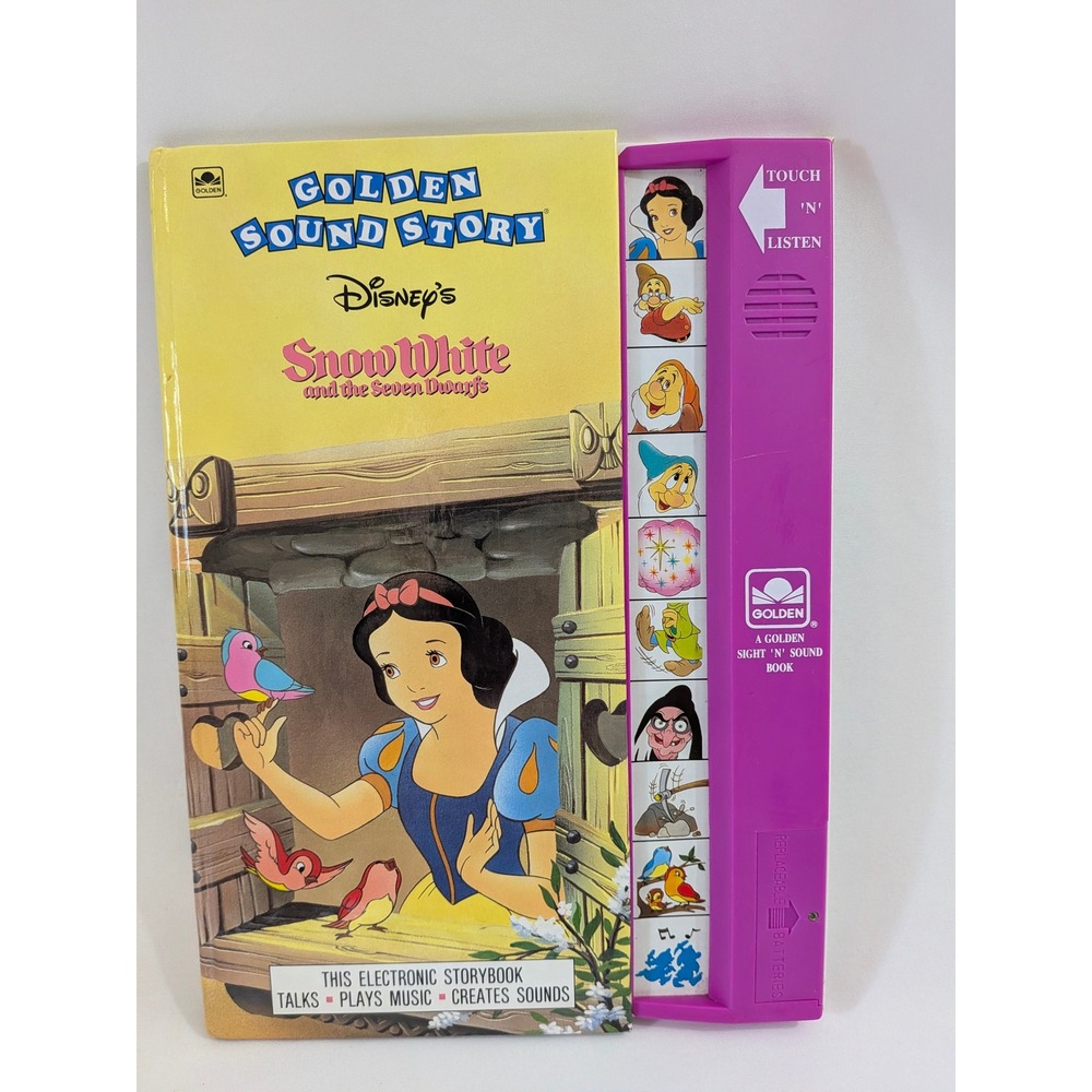 Disney Snow White and the Seven Dwarfs Golden Sound Story Book 1990's